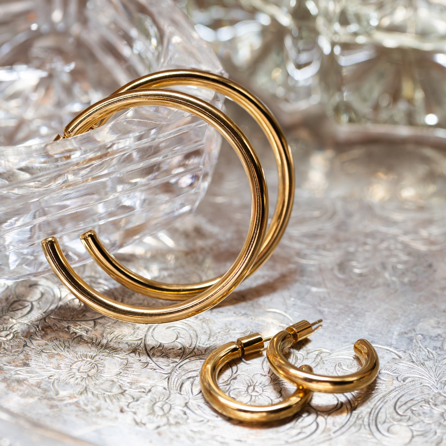 Bestow Classic Hoops - 2in (Gold)