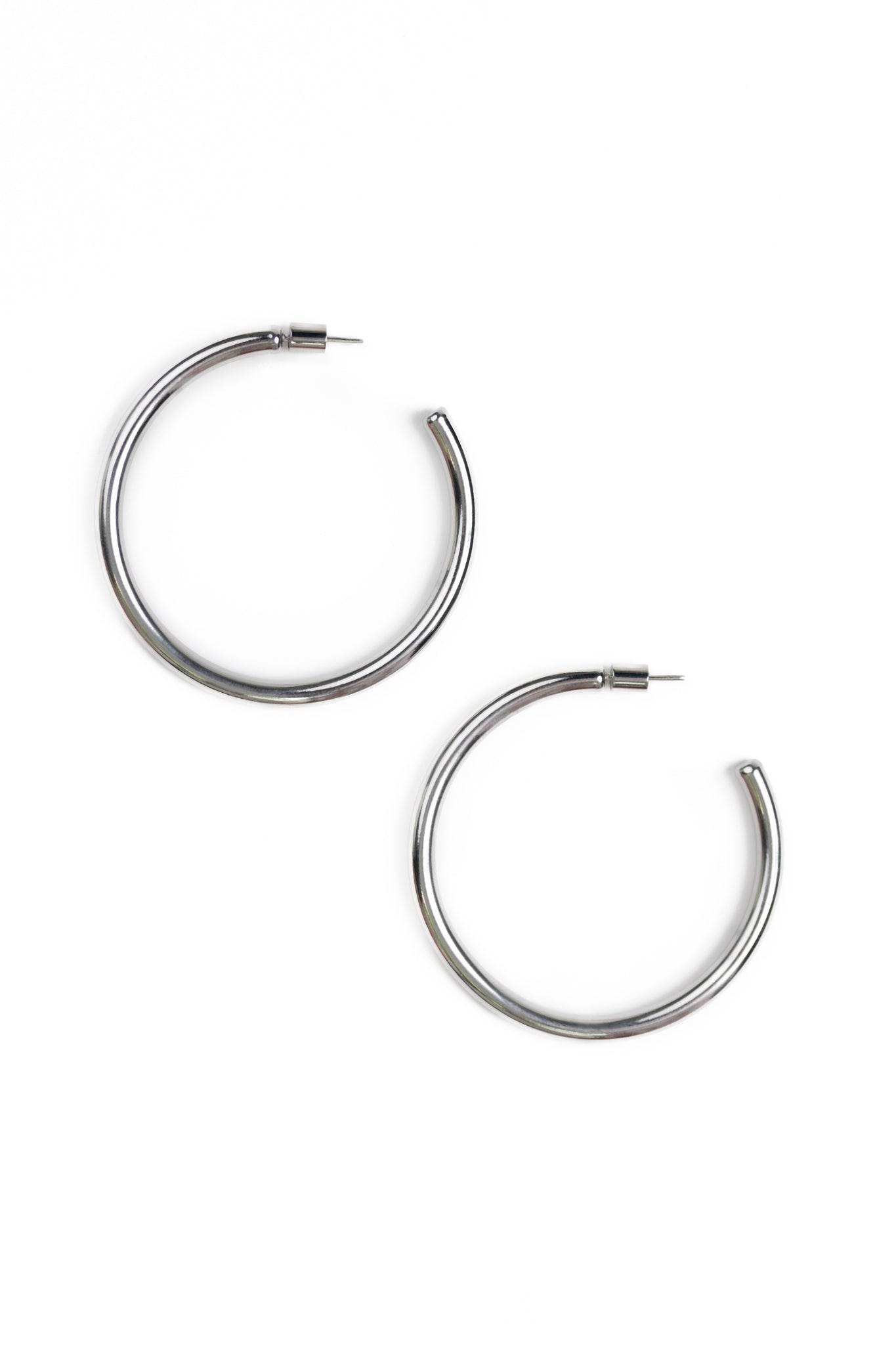Bestow Classic Hoops - 2in (Silver)
