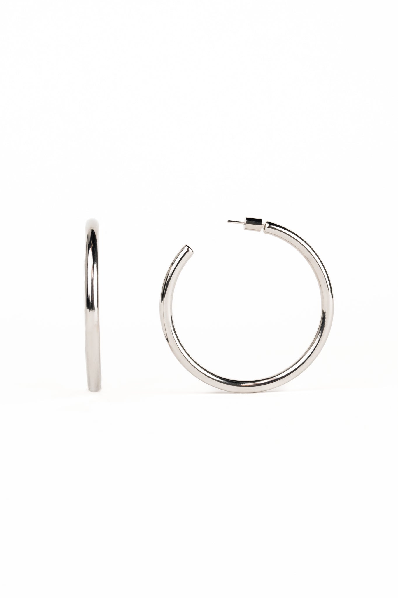 Bestow Classic Hoops - 2in (Silver)