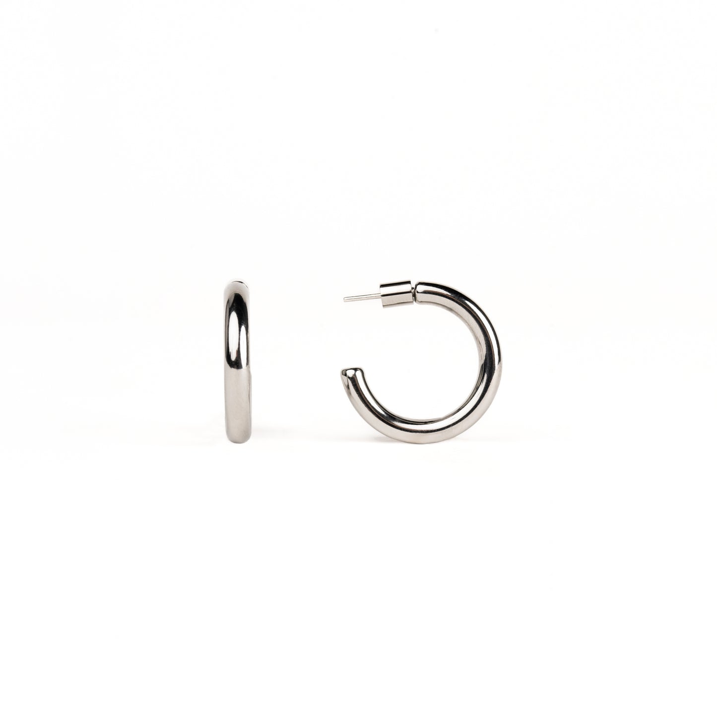 Bestow Classic Hoops - Silver (3 Sizes)