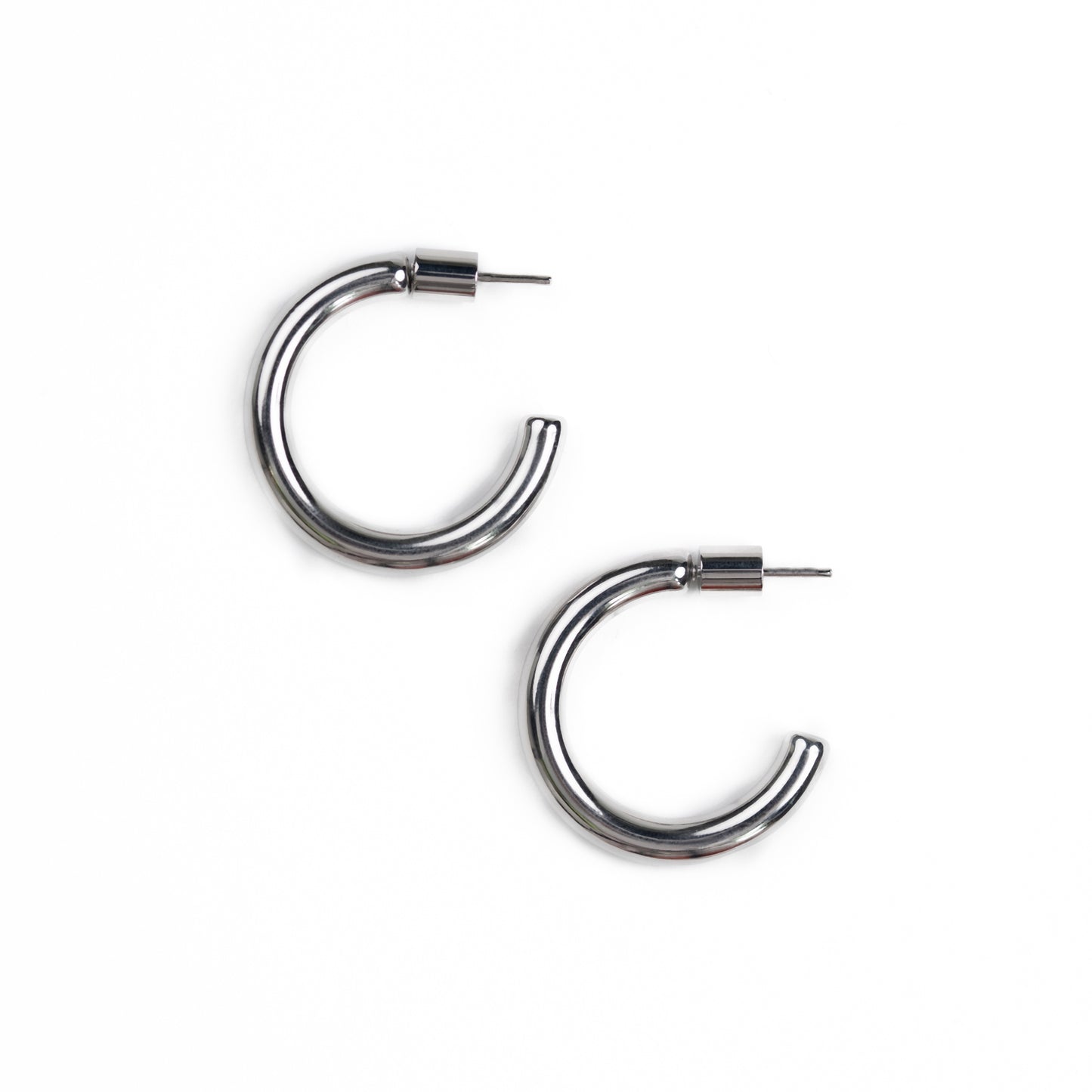 Bestow Classic Hoops - Silver (3 Sizes)