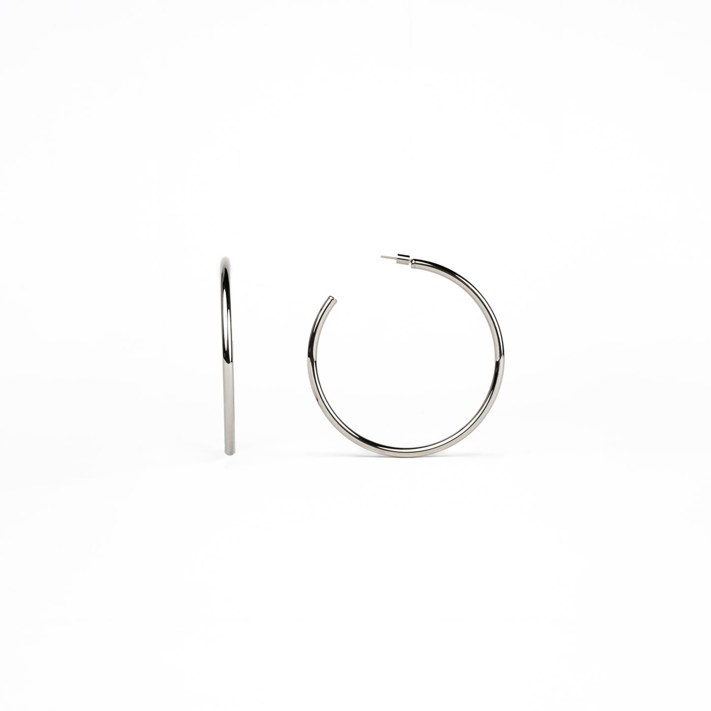 Bestow Classic Hoops - Silver (3 Sizes)