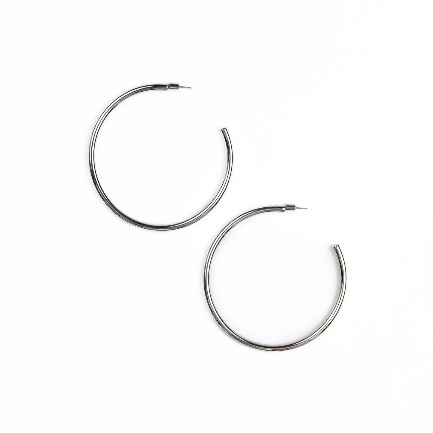 Bestow Classic Hoops - Silver (3 Sizes)