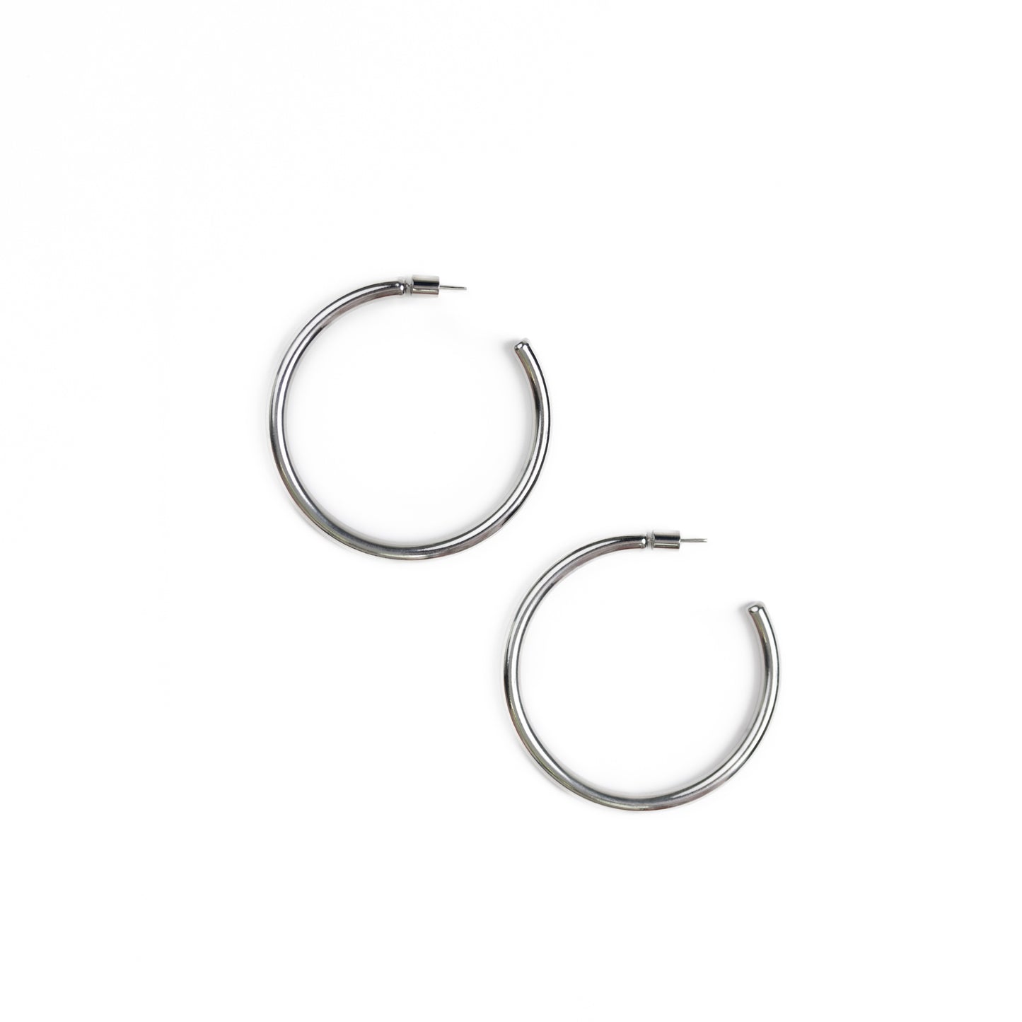 Bestow Classic Hoops - Silver (3 Sizes)